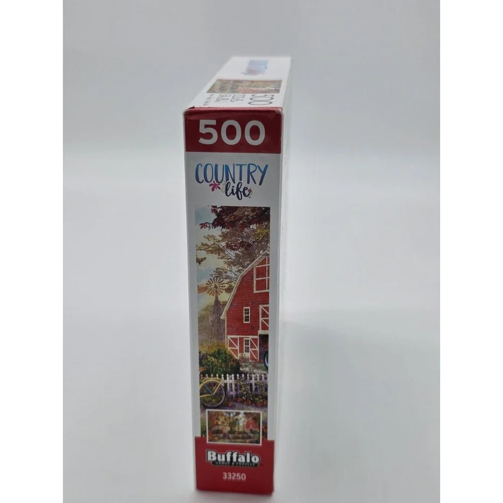 Country Life Autumn Farmhouse 500-Piece Jigsaw Puzzle